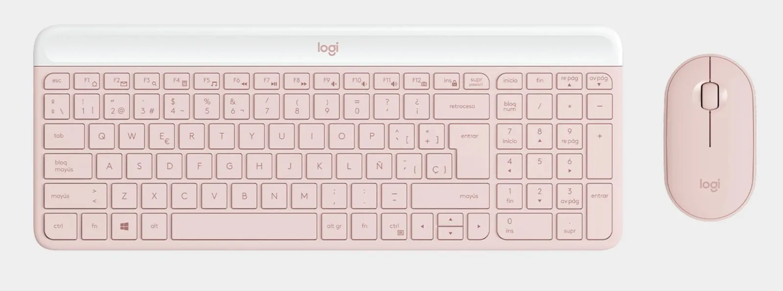 COMBO TECLADO MOUSE LOGITECH MK470 INALAMBRICO  ROSADO (920-011312)